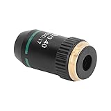 20X Objective, 20X Microscope Achromatic Objective Lens Brass Chrome Plated Interface 20.2mm for Compound Microscopes, Tools