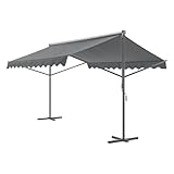 Standing Awning Selenizza Free Standing Awning 300x300x260cm Garden Awning Sun Protection Patio Canopy Outdoor Terrace Garden Balcony Dark Grey