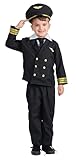 Dress Up America Pilot Costume for Kids - Airline Captain Uniform for Boys and Girls - Role Play Dress Up for Children