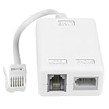 BT Plug to ADSL RJ11 Broadband Internet Microfilter Splitter,BtMale to BT & RJ11 Female Telephone White Socket Splitter Cable for Landline Modem Router WiFi,Sky(1)