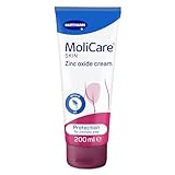 MoliCare Skin Zinc Oxide Cream – Anti-Inflammatory & Nourishing Protection | Also suitable for adults with incontinence stressed skin | Soothes Stressed & Irritated Skin | 200ml