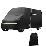 Full Car Cover for Fiat Ducato 2006-2024, Waterproof Campervan Cover with Side Door Zipper, Windproof Bands, Rain Snow UV Dust All Weather Hail Protection Breathable Cover (6 * 2.05 * 2.52M)