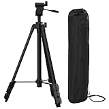 Xincere 137 cm Lightweight Aluminum Laser Level Tripod Stand with Bubble Level, Quick Release Plate with 1/4"-20 Screw Mount for Laser Line Leveling Device