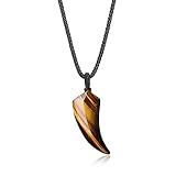 COAI Wolf Tooth Healing Crystal Tiger Eye Necklace