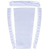 GORGECRAFT 4PCS/Set Satin Corset Kit Wedding Dress Zipper Replacement Adjustable Corset Back Kit Lace-Up Satin Ribbon Ties for Formal Prom Dress Strap Wedding Evening Gown Accessories, White