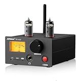 AIYIMA T5 V2.0 6K4 Tube Amplifier Headphone Amplifier 2.0 Stereo Mini HiFi Amplifier 140Wx2 Bluetooth QCC3034 Aptx-hd Receiver TDA7498E Digital Amplifier with 2-way Analog Audio RCA Input