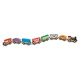 Melissa & Doug Wooden Train Cars 8 Piece Set | Magnetic Wooden Trains & Carriages | Toys for 3 Year Old Boy | Gifts for 3+ Year Old Boys & Girls 3 4 5 6