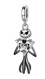 The Charmery Nightmare Christmas Jack Charm 925 Sterling Silver Pendant Charm Compatible with Pandora Charms,and Many Other UK Charm Bracelets