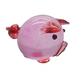 VIE Naturals Hand Blown Glass Sculpture, Round Pig