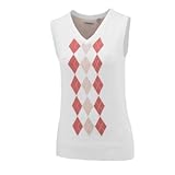 Ashworth Ladies Argyll Golf Vest White 12