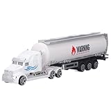 Hiraith Oil Tanker Truck Model, Lifelike Alloy Tank Truck Toy, Interactive, Suitable for Children and Parents, Plastic, Alloy, 20.3x3cm