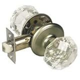 Gainsborough SONATA CRYSTAL Door Knob Set (NON-LOCKING Hall & Closet, SATIN NICKEL) by Gainsborough