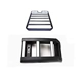 OLQYBD Aluminum Alloy Car Roof Rack Flat Travel Frame Side Ladder Compatible for Mitsubishi Pajero V73 V75 V77 V93 V95 V97 2008-2021(Frame and ladder)