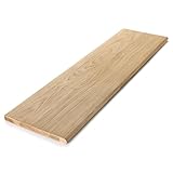 1000mm Long 22mm Thick Solid Oak Stair Tread Cladding