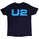 U2 Unisex Adult Logo E+I 2018 Tour Dates T-Shirt XL Navy Blue