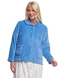 Ladies Supersoft Fleece Bedjacket (UK, Numeric, 12, 14, Regular, Regular, CORNFLOWER)