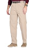 Chums Men's Multi-Pocket Water-Repellent Action Trouser Functional and Durable Pants Stone 46W / 31L