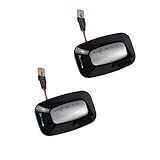 BOOMBOOST 2Pcs Car LED Dynamic Turn Signal Light, Smoked Black Lens Yellow LED Dynamic Side Marker Lights Compatible with Toyota Landcruiser 70 80 100 Series