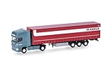 Herpa Truck Model Scania R TL Curtainsider "Planzer" (Switzerland/Dietikon), miniature in 1:160 scale, collector's item, Made in Germany, plastic