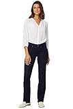 NYDJ Women's Misses Marilyn Straight Leg Denim Jeans, Dark Enzyme, 12