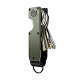 Leseogye Military Green Key Organizer, Noise Stabilization, Portable Metal Key Organiser Keyring Multi-Scenario Adaptation, Ideal for 2-6 Keys