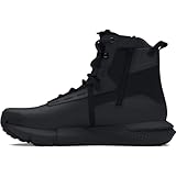 Under Armour Men's Charged Valsetz Waterproof Zip, Lightweight Men's Boots with Waterproof Liner, Zippered Boots with Shock-Absorbing Footbeds,Black / Black / Jet Gray,9