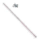 Hoopever Continuous Piano Metal Hinge - 600mm x 25mm x 1mm Stainless Steel, 270 Degree Open, Heavy Duty for Pianos, Cabinets, Doors, Large Windows, Boats - Chrome With Screws