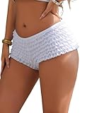 ohyeahlady Women's Multi-Layer Frilly Knickers Ruffled Lolita Y2k Bloomer Short for Under Dresses Sissy Panties Bikini Briefs Burlesque Retro Plus Size Underwear White L