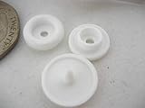 50Sets T5 1.2cm White Plastic Resin Snaps Button Fasteners Press Stud Poppers