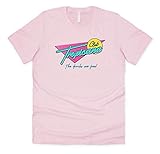 Sanfran Clothing Club Tropicana Tee Funny 80's Fancy Dress Party Retro Music George Neon T-Shirt Medium/Light Pink