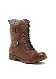 Rocket Dog Women's Billie Combat Boots, Brown, 4 UK
