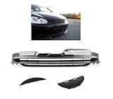 Fits for VW Golf MK5 TDI Badgeless Debadged Sport Front Grill Black w/o Emblem 03-08