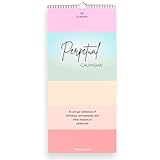 Perpetual Monthly Wall Calendar for Birthdays, Anniversaries & Special Dates | Wire-Bound with Premium 120gsm Paper - Perfect for Tracking Important Events & Celebrations | 6"x12" (Colorful)