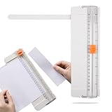 KASESSS Guillotine, Paper Cutter, Guillotine Paper Cutter A4, Portable Paper Trimmer, Mini Paper Cutter with Automatic Security Safeguard and Side Ruler for Paper Label Card, Craft Paper and Photos
