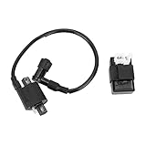 Aramox Ignition Coil CDI Kit Ignition System Accessory Fit for KinRoad 125 ATV Go Kart Dirt Bike