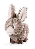Cuddly soft toy donkey Donkeylee 12cm grey standing - Sustainable soft toy made of soft plush, cute soft toy to cuddle and play with, for children & adults, great gift idea