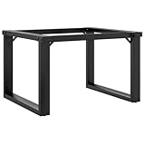 vidaXL Cast Iron Coffee Table Legs O-Frame 60x40x38 cm - Black, Industrial Design Table Legs for Living Room, Lounge, Office