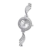 Beaupretty Fashion Rhinestone Quartz Watch for Women Elegant Bangle Bracelet Comfortable Daily Wear for Parties Dates and Casual Outings
