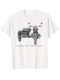 IZIWDORW Men's Vintage Russian Ural Sidecar Motorcycle Graphic T Shirt Multicolor