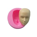 Silicone Human Head Mould Fondant Face Moulds Model Doll Head Mold Handmade Poly-mer Cl-ay Molds Sugarcraft Chocolate Mould Baking Tools