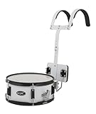 GEWA Marching Snaredrum, Marching Drum 14 x 5.5", wooden shell white laminated, incl. carry frame