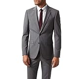 Burton Mens Essential Single-Breasted Skinny Suit Jacket (44R) (Light Grey)