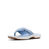 Clarks Women's Breeze Sea Flip-Flop, Denim Blue, 6 UK