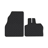 Renault Kangoo (2008-2021) Rubber Van Mats Accessories Tailored Fit Compatible Accessory Waterproof Protection Non-Slip Car Floor Mats 3mm Thick Full Coverage Durable Coverage with Clips