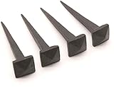 Hand Forged Handmade Old Antique Clavos Vintage Head Wrought Iron Nail 4 pcs