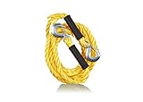 RING Standard Tow Rope Suitable For Small & Medium Cars - Complete With Two Snap-On Hooks, Towing Flag & Warning Sign
