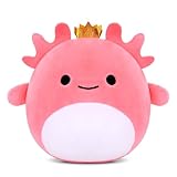 OSDUE Axolotl Plush Pillow,25CM Axolotl Stuffed Animals Squishy Toys Cute Hugging Pillow for Kids Boys Girls Girlfriend Home Decoration (Pink)
