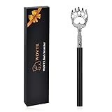 Back Scratcher, WOVTE Bear Claw Telescopic Back Scratcher Portable Extendable Stainless Steel Back Massager for Adults Stocking Fillers for Men Women Gifts for Men Dad Husband