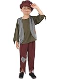 Smiffys Victorian Poor Boy Costume, Green with Top, Trousers & Hat, Boys Fancy Dress, Child Dress Up Costumes Halloween