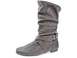 Diamant 202-005-620 Women's Dance Boots - Microfibre Grey - 1.2 cm Micro Heel - Suede Sole - Made in Germany, gray, 8.5 UK